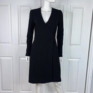 Diane Von Furstenberg Black Faux Wrap Dress
